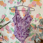 Lilac Flowery Vintage Swimsuit