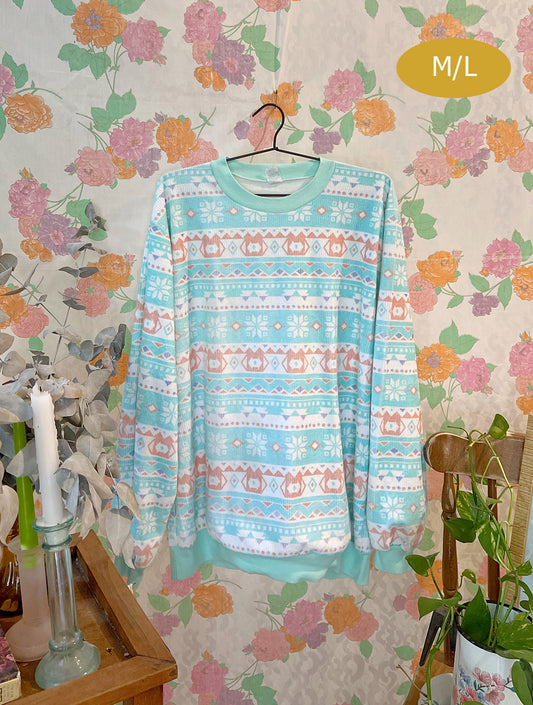 Candy Printed Corduroy Sweatshirt