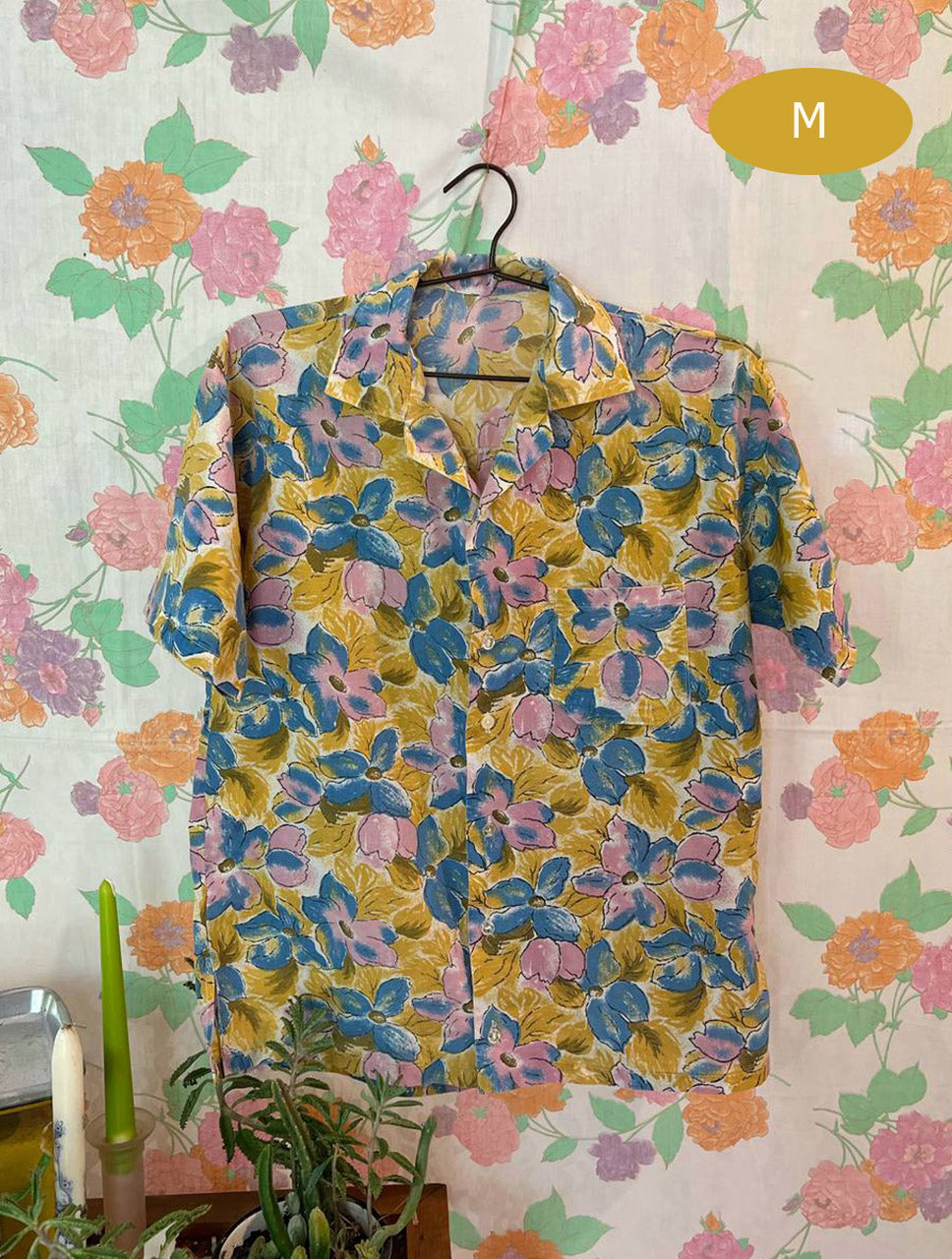 90's Flower Button Shirt
